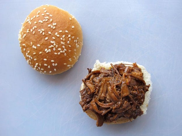Slow Cooker Barbecue Brisket Sliders 9