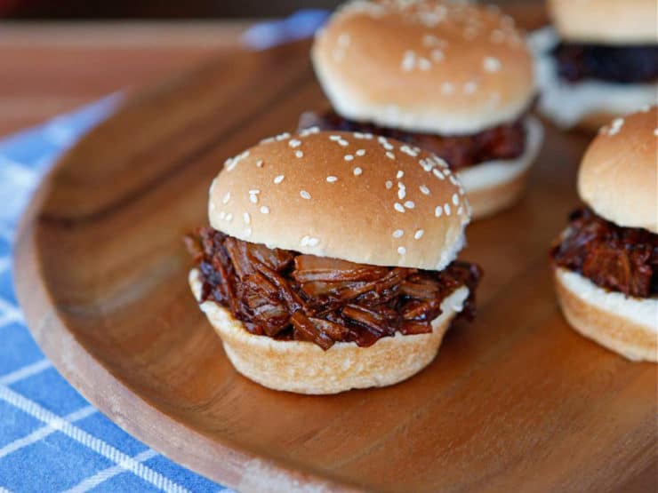 Slow Cooker Barbecue Brisket Sliders