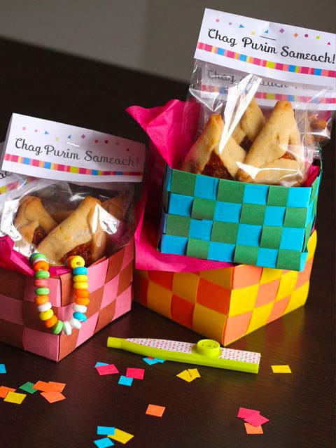 Homemade Mishloach Manot Baskets for Purim - Holiday Craft