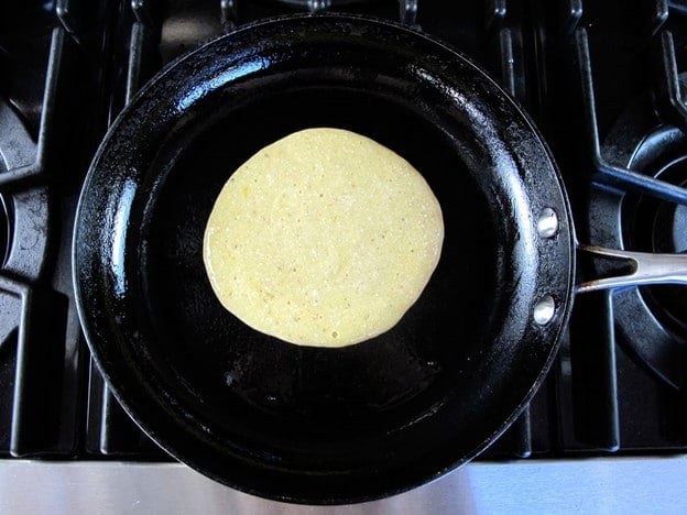 Bubaleh cooking in a skillet.