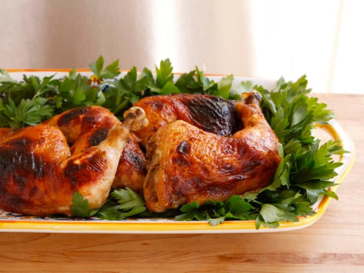 Honey Garlic Chicken - Marinated Roast Chicken Recipe