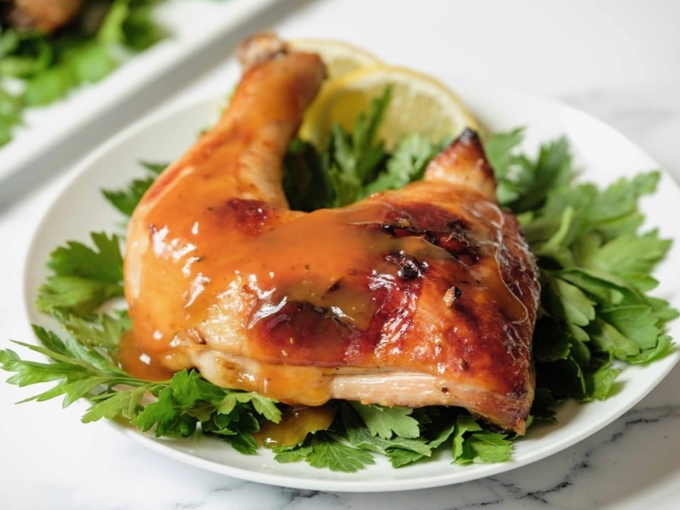 Honey Garlic Chicken Easy Roasted Chicken With Honey Garlic Sauce