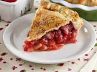 Strawberry Rhubarb Pie Pinterest Pin