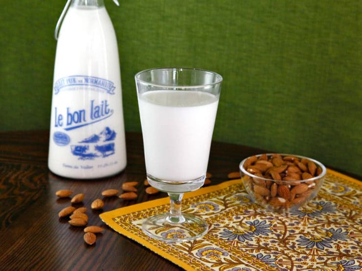 Creamy Homemade Almond Milk - Learn to make creamy non-dairy almond milk at home. Use in place of dairy milk in coffee, over cereal or on its own!