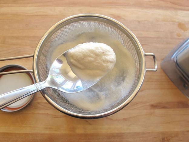 Remaining cashew solids from making milk.
