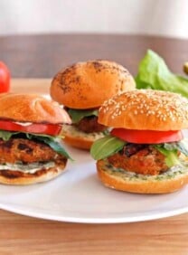 Spiced Up Turkey Burger Recipe with Lemon Herb Mayo - Recipe for juicy, flavorful Spiced Up Turkey Burgers and Lemon Herb Mayo. Smoked paprika, cayenne, fresh herbs and spices. Healthy, kosher.