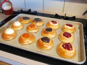 American Cakes: Kolache - Learn the history of Czech kolaches, then try a traditional recipe with fillings and posipka from food historian Gil Marks