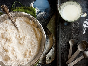 Stir water into flour to make a soft dough.