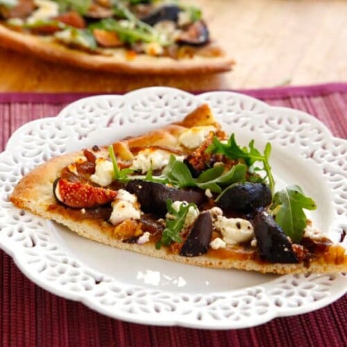 Fig and Goat Cheese Pizza #healthy #easy #recipe #homemade