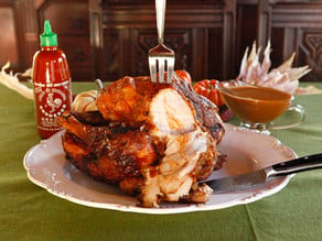 Deep Fried Sriracha Turkey - Recipe for Sriracha-Infused Deep Fried Turkey with Sriracha Gravy