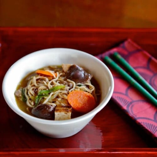 A horizontal shot image of Japanese Beef and Vegetable Hot Pot