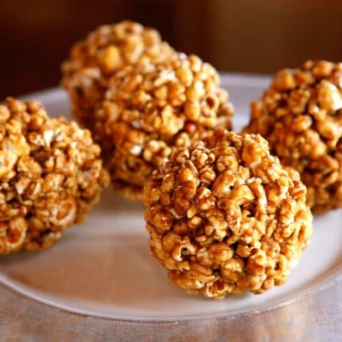 Caramel Popcorn Balls - Ashlee Marie - real fun with real food