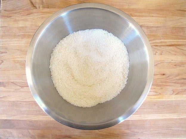 Dry filling ingredients in a mixing bowl.