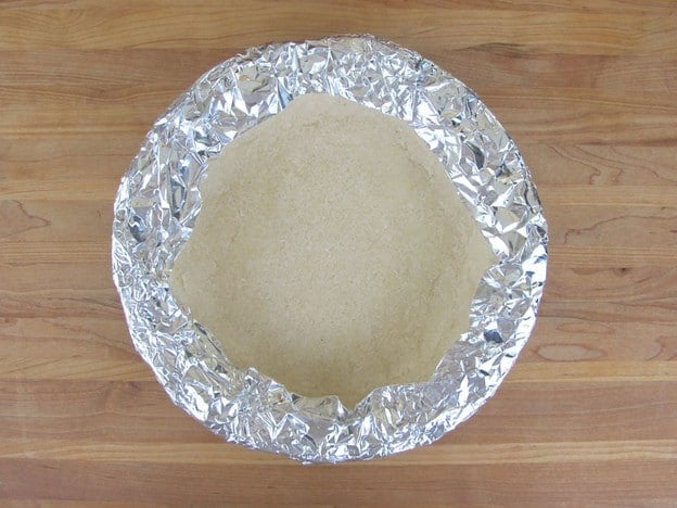 Cover edge of pie crust with foil before baking.