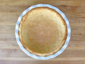 Browned macaroon pie crust.