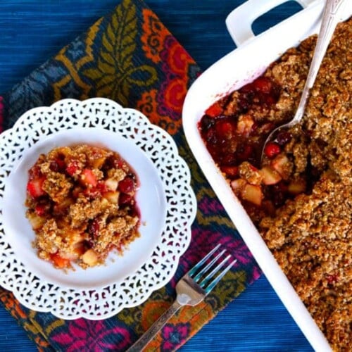 Matzo Crisp with Pear, Apple and Cranberries - Seasonal Kosher Dessert Recipe