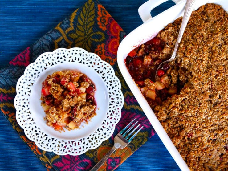 Matzo Crisp with Pear, Apple and Cranberries - Seasonal Kosher Dessert Recipe