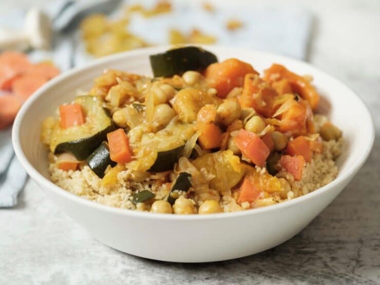 Moroccan Couscous with Seven Vegetables - Couscous Bidaoui - Taste of Maroc