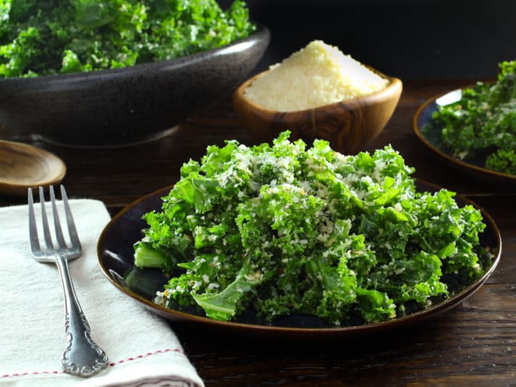 Garlicky Kale Parmesan and Panko Salad 