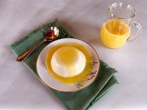 Vintage 1905 recipe for Maple Custard with Orange Sauce, adapted by Tori Avey from Cooking Club Magazine on The History Kitchen