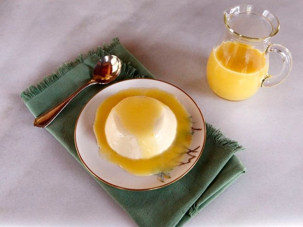 Vintage 1905 recipe for Maple Custard with Orange Sauce, adapted by Tori Avey from Cooking Club Magazine on The History Kitchen