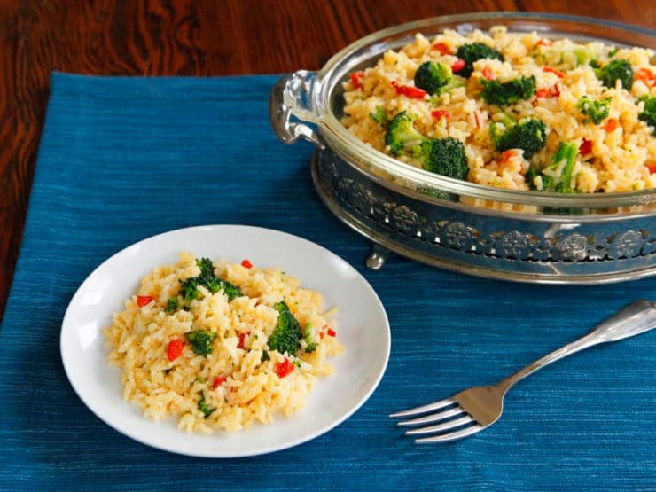 Why I Cook: Zesty Broccoli Cheddar Rice - A cozy, comforting recipe with a kick, made with Swanson vegetable broth. #WhyICook