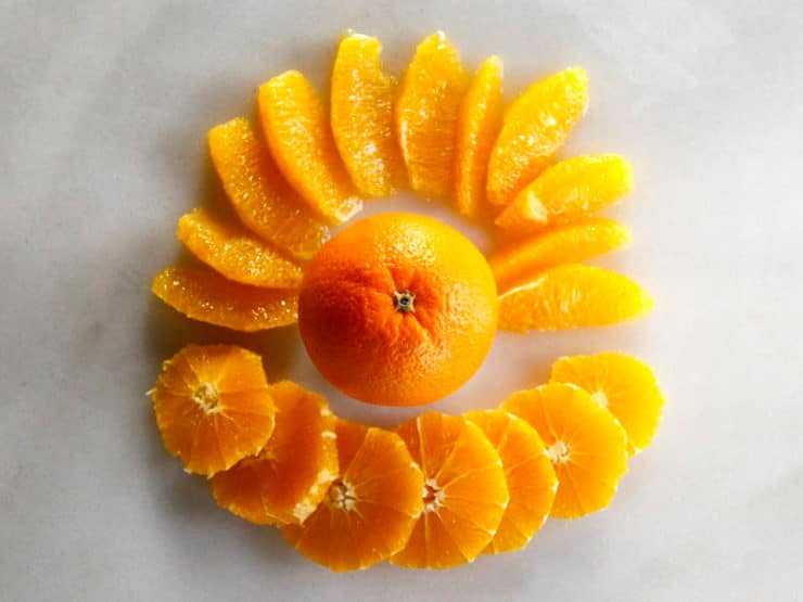 simple fruit carving orange