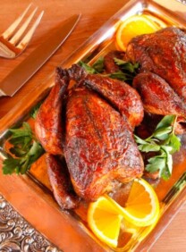 Marinated Cornish Game Hens - Small Roasted Chickens with Orange and Spices by Tori Avey