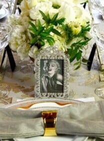 Golden Age of Hollywood Party - Tablescape and Floral Design Ideas for Oscar Party, Wedding or Birthday Soiree by Tori Avey