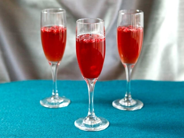 Pomegranate Champagne Cocktail