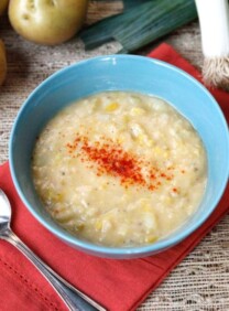 Smoky Potato Leek Soup - Easy, Cozy, Comforting Vegetarian Winter Soup Recipe by Tori Avey