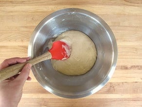 Batter mixed in a bowl.
