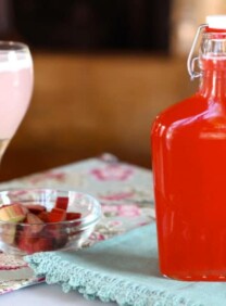 Homemade Rhubarb Syrup - Simple Step-by-Step Recipe for Rhubarb Infused Simple Syrup from Tori Avey