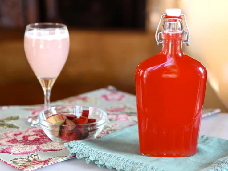 Homemade Rhubarb Syrup - Simple Step-by-Step Recipe for Rhubarb Infused Simple Syrup from Tori Avey