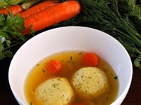 Vegetarian Matzo Ball Soup Recipe by Tori Avey - one secret ingredient makes this the ultimate meatless matzo ball soup!