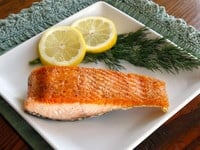 How to Sear Salmon Fillets - Moist and Flaky with a Golden Crust. Restaurant-quality salmon recipe by Tori Avey