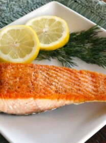 How to Sear Salmon Fillets - Moist and Flaky with a Golden Crust. Restaurant-quality salmon recipe by Tori Avey
