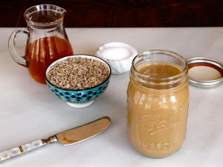 Sunflower Butter - Recipe Tutorial for Homemade Sunflower Seed Butter by Tori Avey. Peanut butter alternative, easy, all natural, delicious.