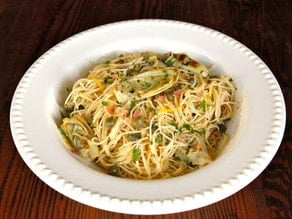 Lemon Butter Pasta with Artichokes and Capers - Easy Flavorful Meatless Meal by Tori Avey