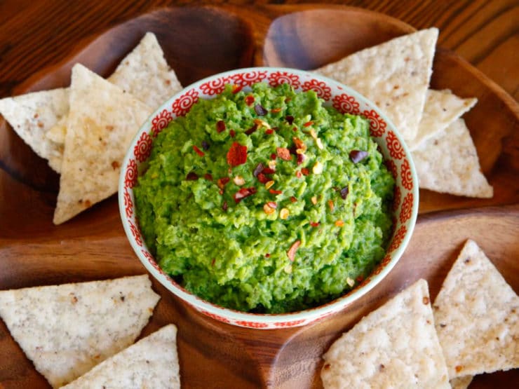 Spring Pea Guacamole - Recipe for Light and Healthy Guacamole-Style Dip by Tori Avey