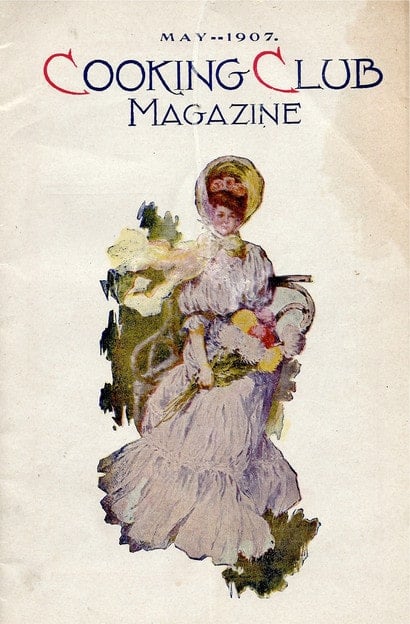 Ambrosia Fruit Salad - A simple vintage tropical fruit salad recipe with pineapple, bananas and coconut from Cooking Club Magazine, May 1907.