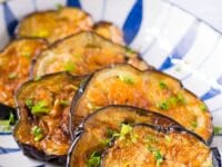 How to Fry Eggplant with Less Oil Pinterest Pin on ToriAvey.com