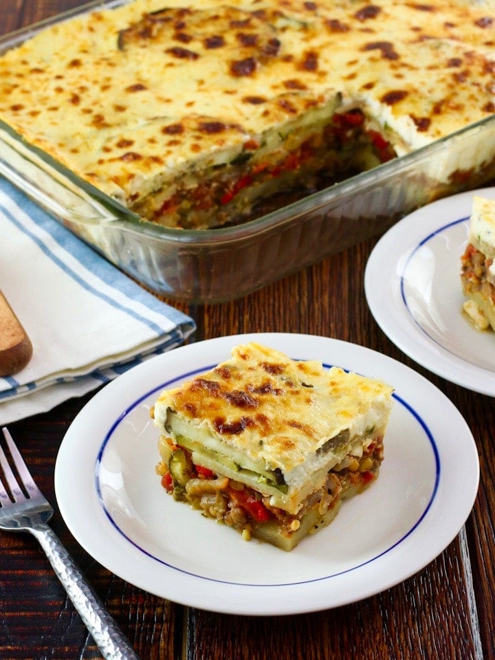 Roasted Vegetable Moussaka - Mediterranean Vegetarian Recipe