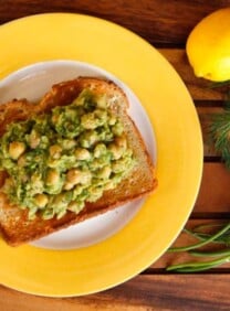 Chickpea Avocado Salad with Lemon and Dill - Vegan Protein-Packed Egg Salad Alternative by Tori Avey