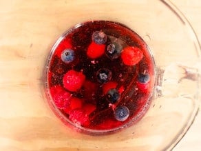 Vanilla Berry Sparkling Sangria - Refreshing Sangria Recipe with Fresh Berries, Rosé and Vanilla Bean on ToriAvey.com
