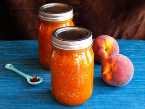 Peach Saffron Preserves - Summer Recipe for Seasonal Peach Jam with an Exotic Twist by Tori Avey