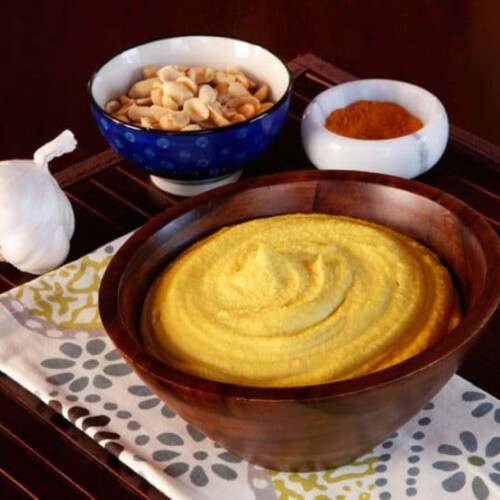 Peanut Hummus Recipe - A Unique and Delicious Spin on Chickpea Hummus with Garlic and Spices