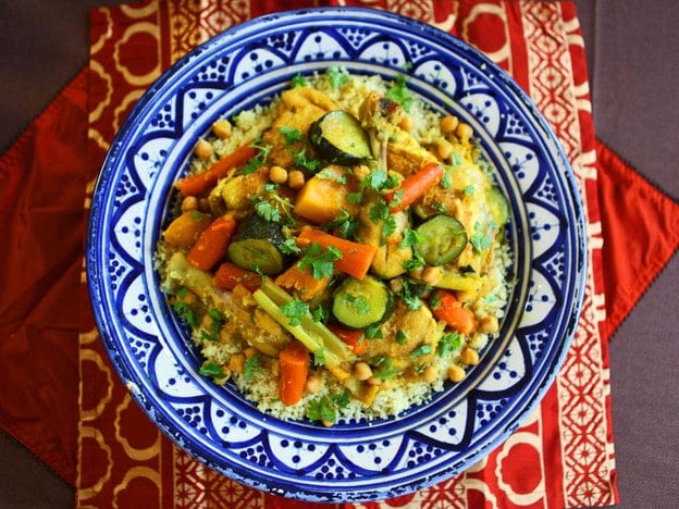 Chicken Vegetable Couscous - Healthy Savory Moroccan-Inspired Recipe