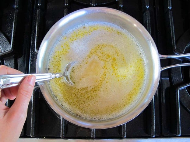 Couscous added to soup.