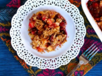 Matzo Crisp with Pear, Apple and Cranberries Pinterest Pin